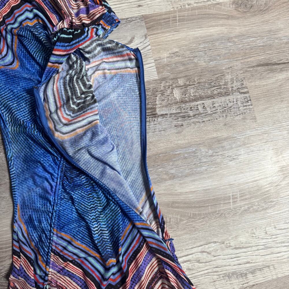 Ulla Johnson Natalia Dress Neptune Blue Midi Abstract Designer Small - Picture 6 of 11